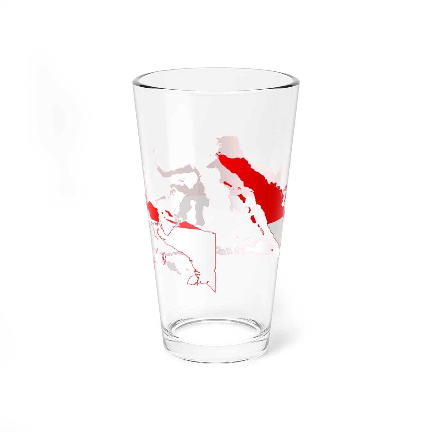 Flag map of Indonesia (Indonesia) Pint Glass 16oz