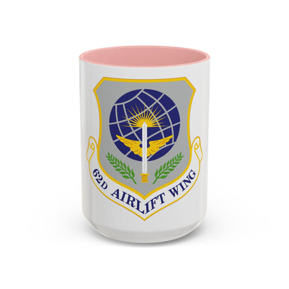 62d Airlift Wing (U.S. Air Force) Accent Coffee Mug