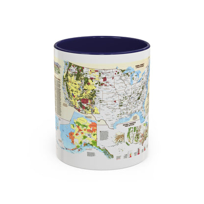 USA - America's Federal Lands (1982) (Map) Accent Coffee Mug