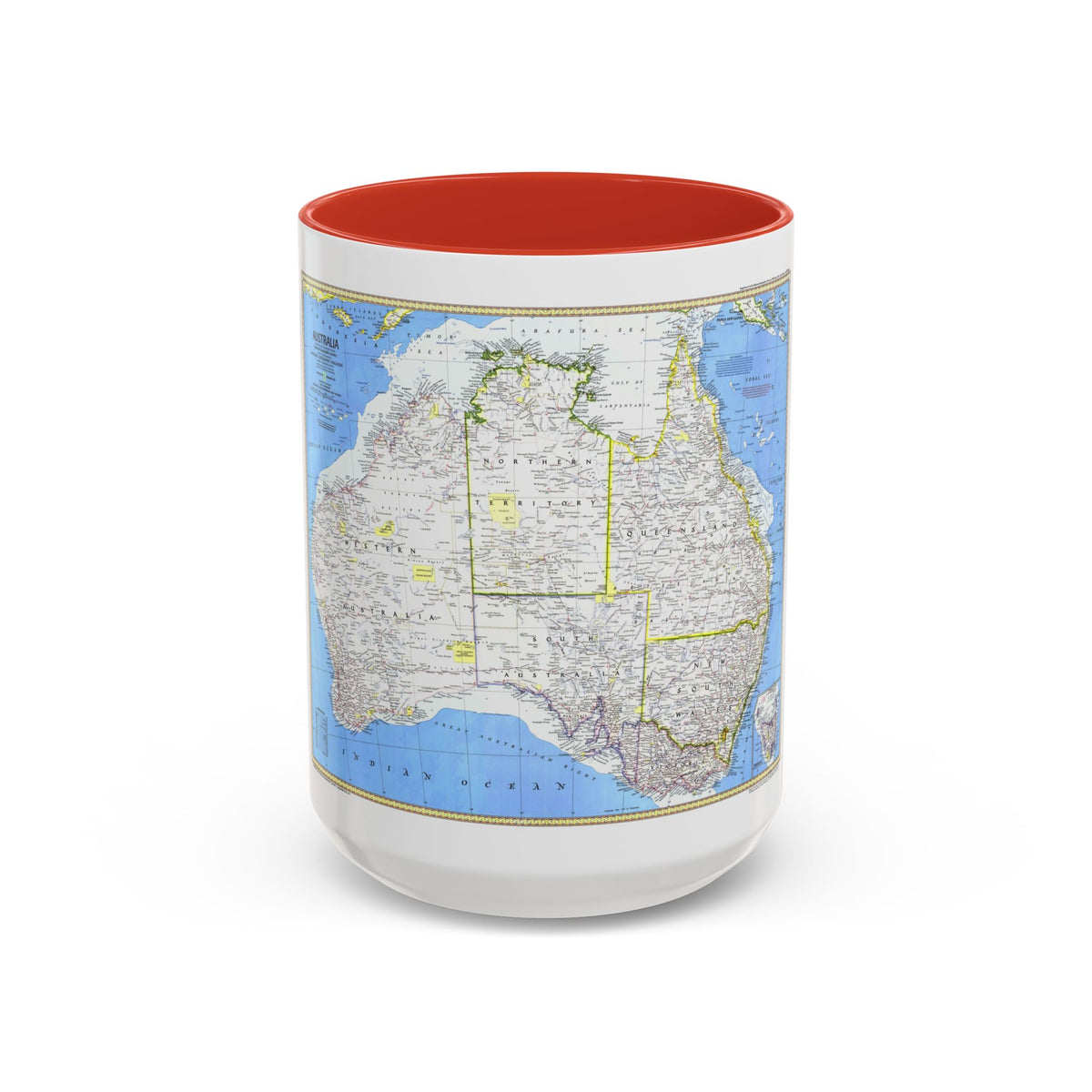 Australia (1979) (Map) Accent Coffee Mug