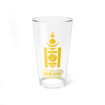 State emblem of Mongolian Peoples Republic 1924-1940 (Mongolia) (Coat of Arms) Pint Glass 16oz