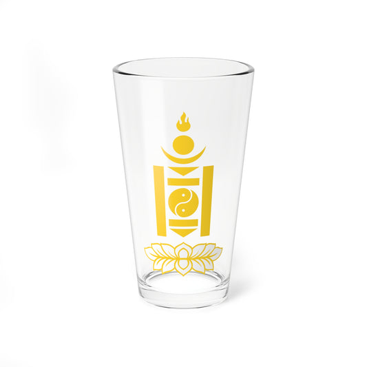 State emblem of Mongolian Peoples Republic 1924-1940 (Mongolia) (Coat of Arms) Pint Glass 16oz