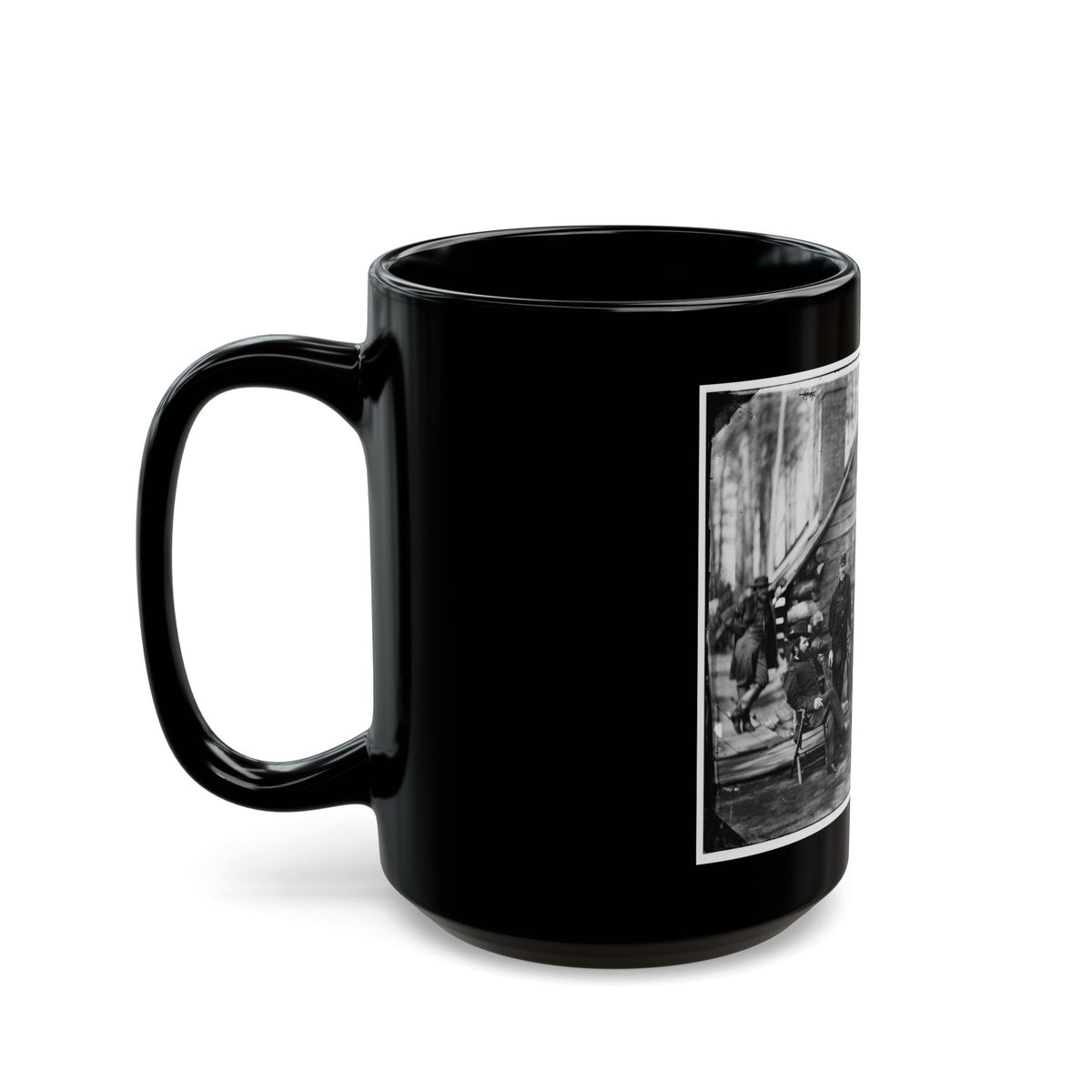 Brandy Station, Va. Gen. Rufus Ingalls And Staff, Chief Quartermaster, And Officers, Army Of The Potomac Headquarters (U.S. Civil War) Black Coffee Mug