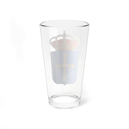 Escudo de Asturias oficial (Spain) (Coat of Arms) Pint Glass 16oz