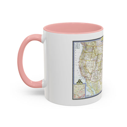 USA - The United States (1946) (Map) Accent Coffee Mug