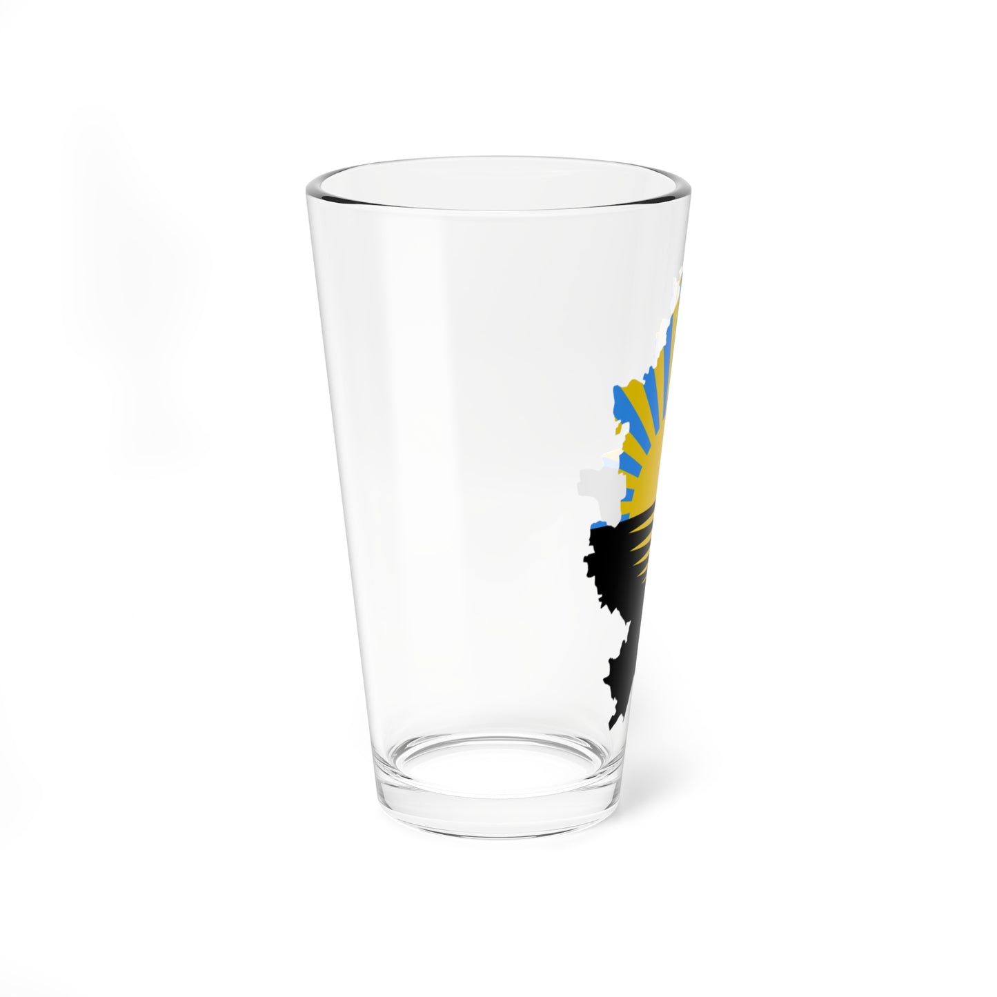 Flag-map of Donetsk Oblast (Ukraine) Pint Glass 16oz