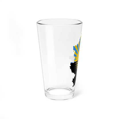 Flag-map of Donetsk Oblast (Ukraine) Pint Glass 16oz
