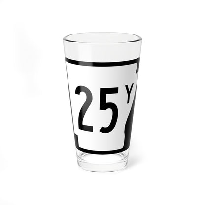 Arkansas 25Y (Arkansas) (Road Sign) Pint Glass 16oz