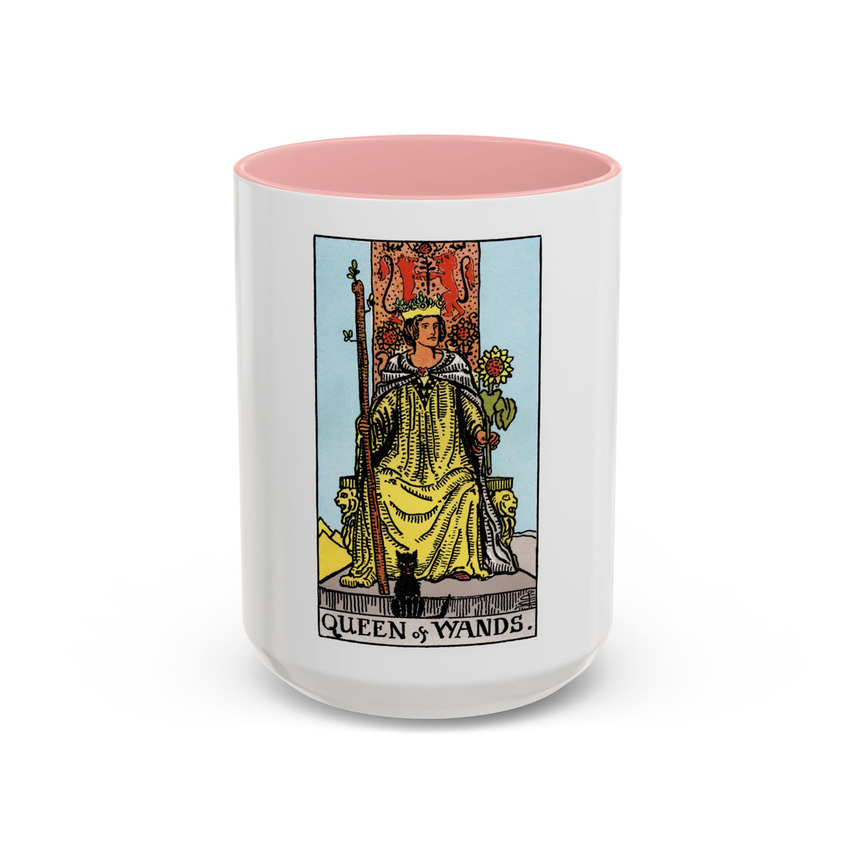 The Queen of Wands (Tarot Card) Accent Coffee Mug
