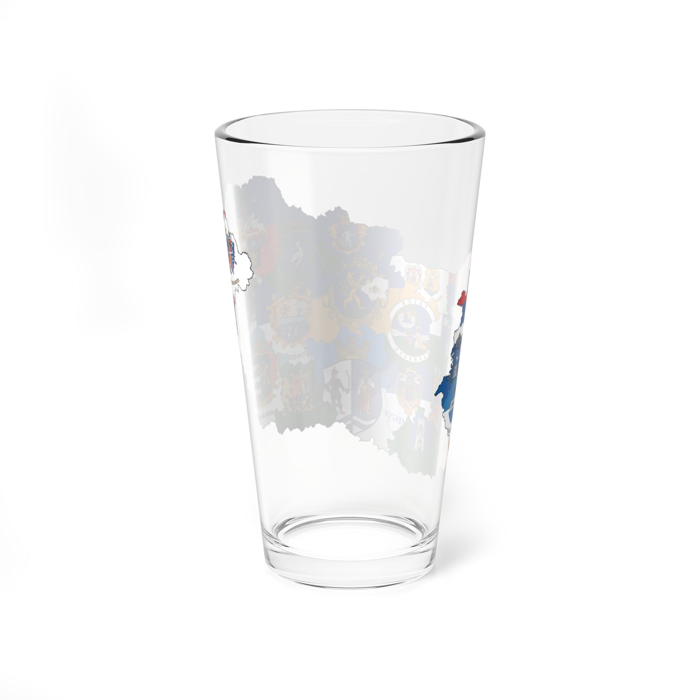 Flag-map of Hungary subdivisions (Hungary) Pint Glass 16oz