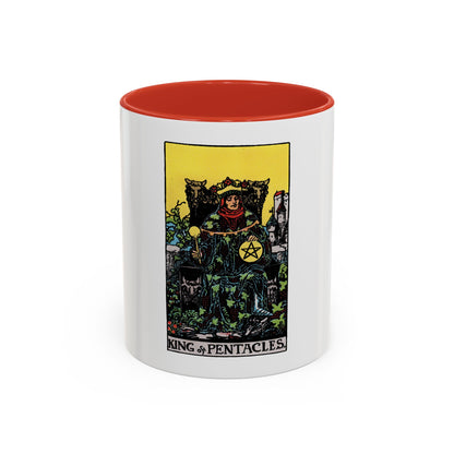 The King of Pentacles (Tarot Card) Accent Coffee Mug