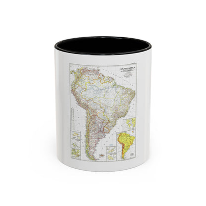 South America (1950) (Map) Accent Coffee Mug