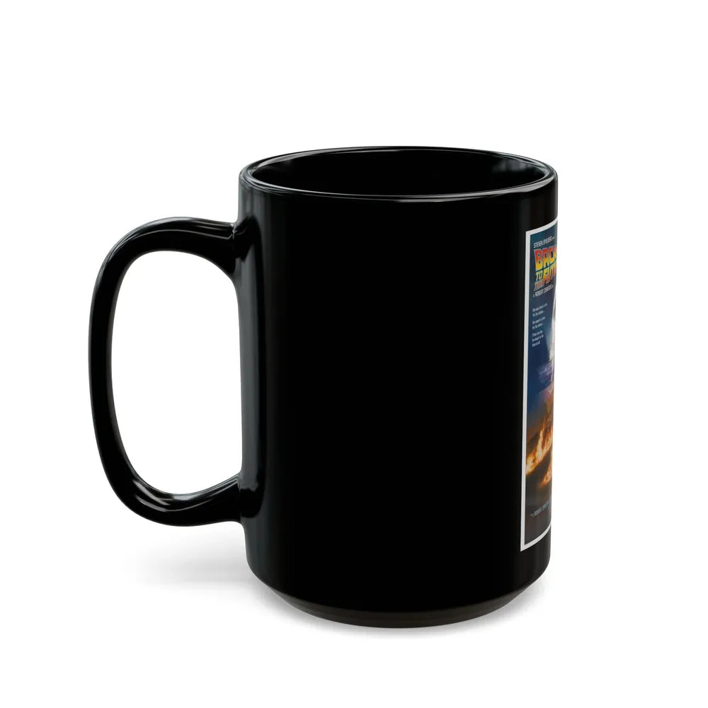 BACK TO THE FUTURE 1985 Movie Poster - Black Coffee Mug-Go Mug Yourself