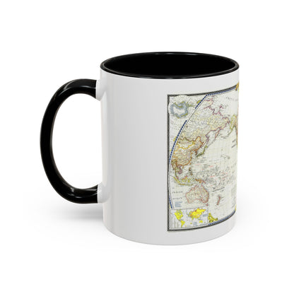 World Map (1951) (Map) Accent Coffee Mug