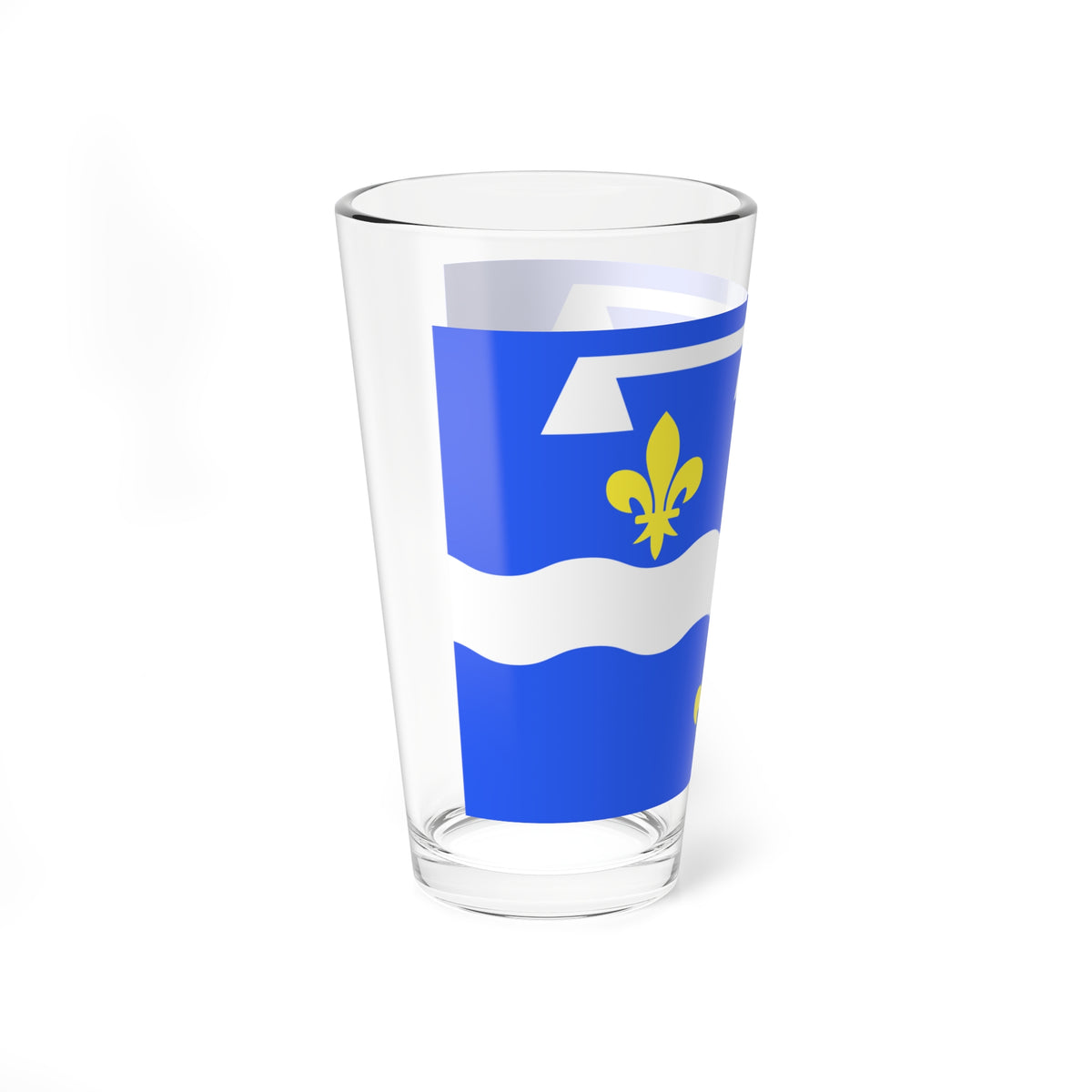 Drapeau fr departement Loiret (France) Pint Glass 16oz
