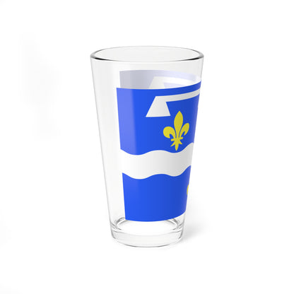 Drapeau fr departement Loiret (France) Pint Glass 16oz
