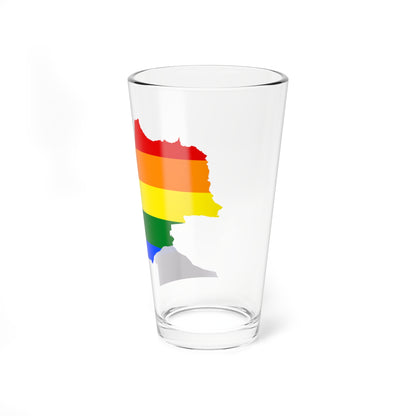 LGBT flag map of Morocco (Morocco) Pint Glass 16oz