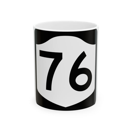 NY-76 (New York) (Road Sign) White Coffee Mug