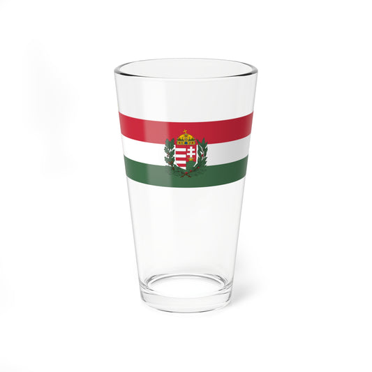 War Flag of Hungary 1939-1945 size II with staff (Hungary) Pint Glass 16oz