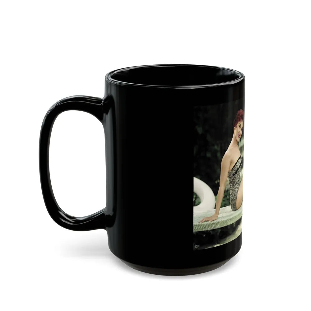 Debra Paget #370 1 (Vintage Female Icon) Black Coffee Mug-Go Mug Yourself