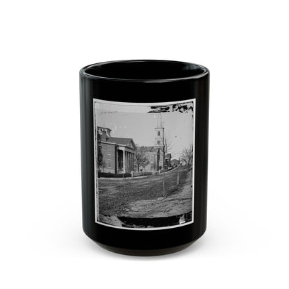 Atlanta, Georgia. Street In Atlanta (House Next To Church Used As Sherman's Headquarters (U.S. Civil War) Black Coffee Mug