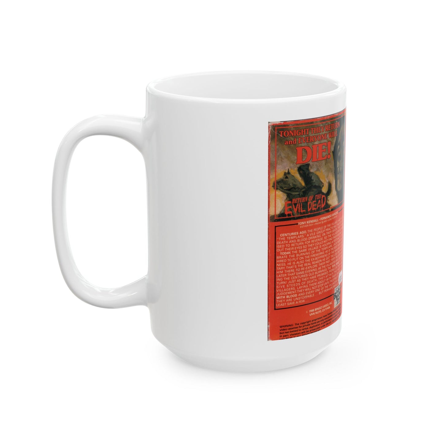 RETURN OF THE EVIL DEAD (VHS COVER) - White Coffee Mug