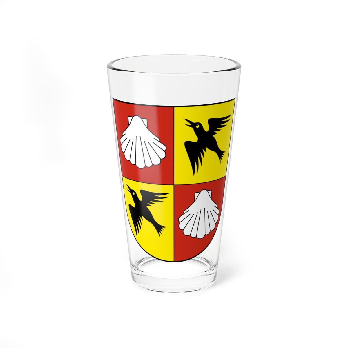 Feusisberg-blazon (Switzerland) (Coat of Arms) Pint Glass 16oz