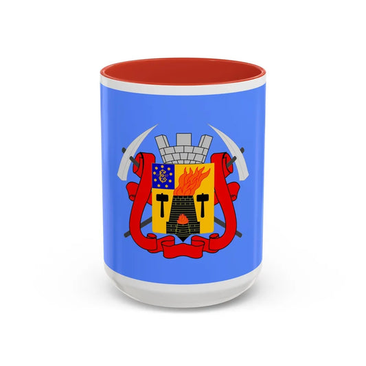 Flag of Luhansk Ukraine - Accent Coffee Mug-15oz-Red-Go Mug Yourself