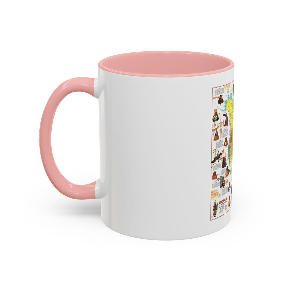 North America - Indians of (1973) (Map) Accent Coffee Mug