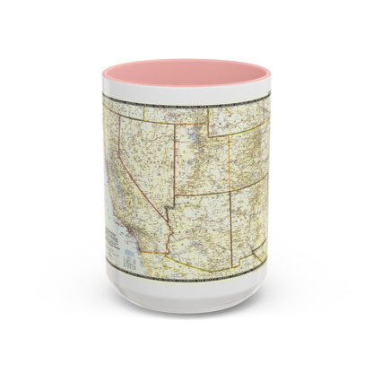 USA - Southwestern (1948) (Map) Accent Coffee Mug