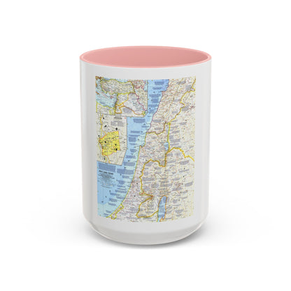 Middle East - Holy Land Today (1963) (Map) Accent Coffee Mug