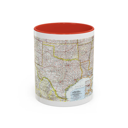 USA - South Central (1961) (Map) Accent Coffee Mug