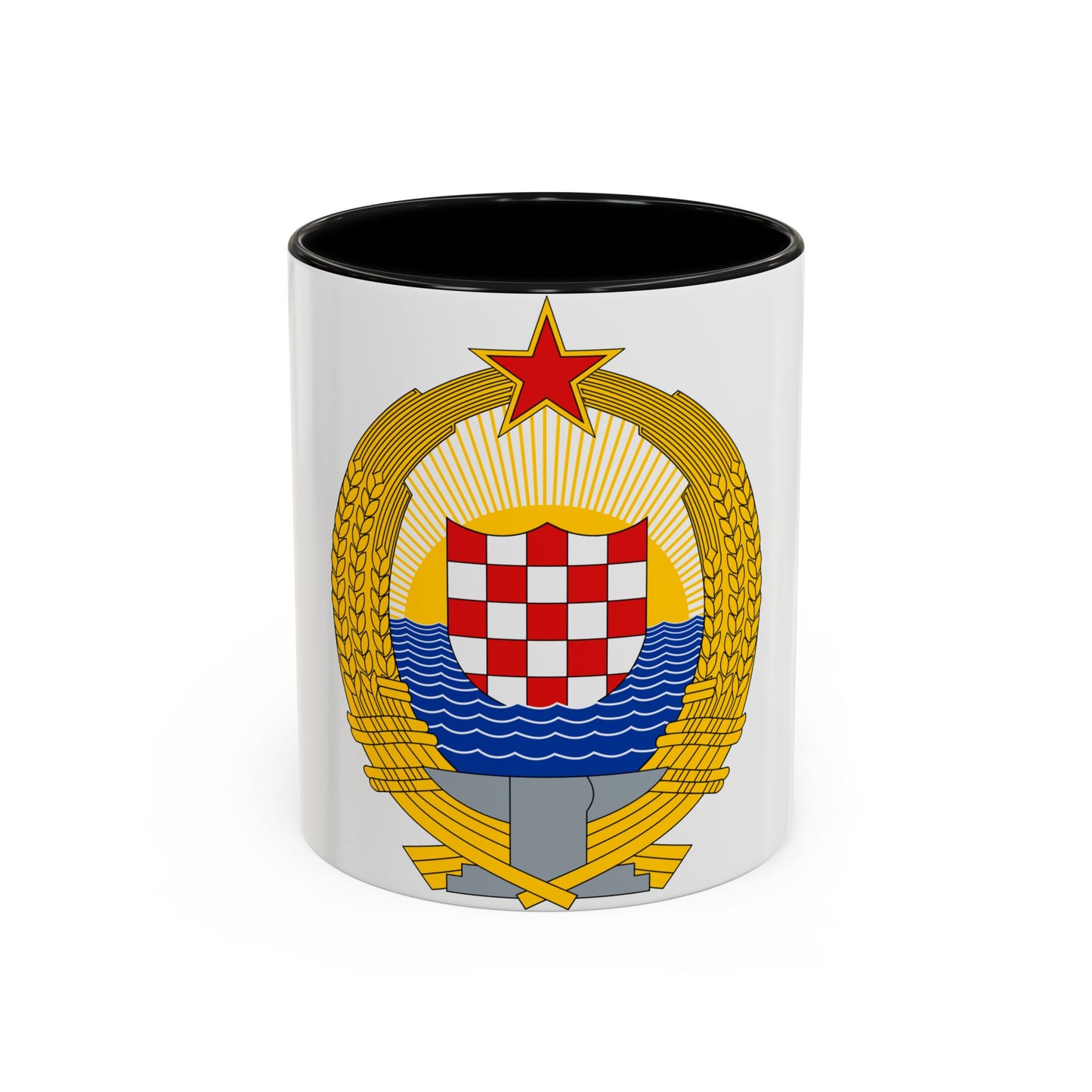 Coat of Arms of the Socialist Republic of Croatia - Accent Coffee Mug