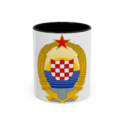 Coat of Arms of the Socialist Republic of Croatia - Accent Coffee Mug