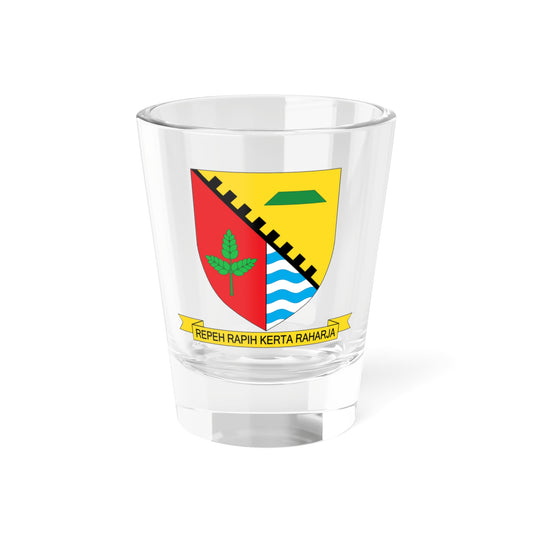 Lambang Kabupaten Bandung Jawa Barat Indonesia (Indonesia) (Coat of Arms) Shot Glass 1.5oz