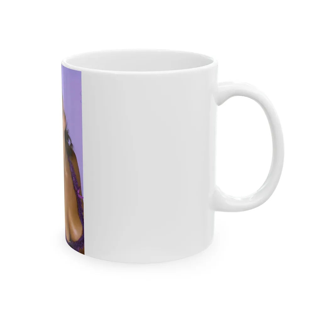 Linda Blair #197 - Partially Topless (Vintage Female Icon) White Coffee Mug-Go Mug Yourself