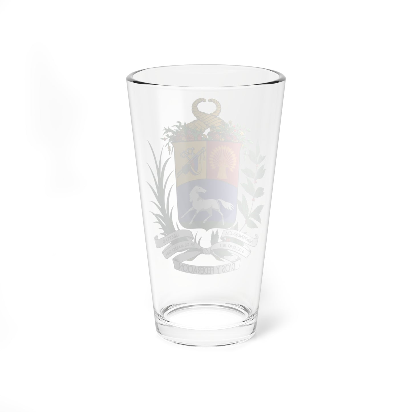Coat of arms of Venezuela 1871-1905 (United States) (Coat of Arms) Pint Glass 16oz