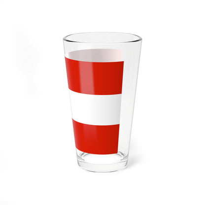 Austria-Hungary-flag-1869-1914-naval-1786-1869-merchant (Austria) Pint Glass 16oz