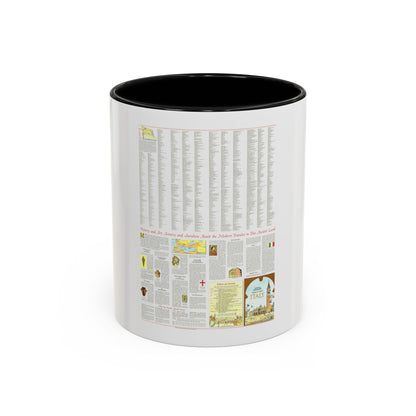 Italy - A Traveller's Map 2 (1970) (Map) Accent Coffee Mug