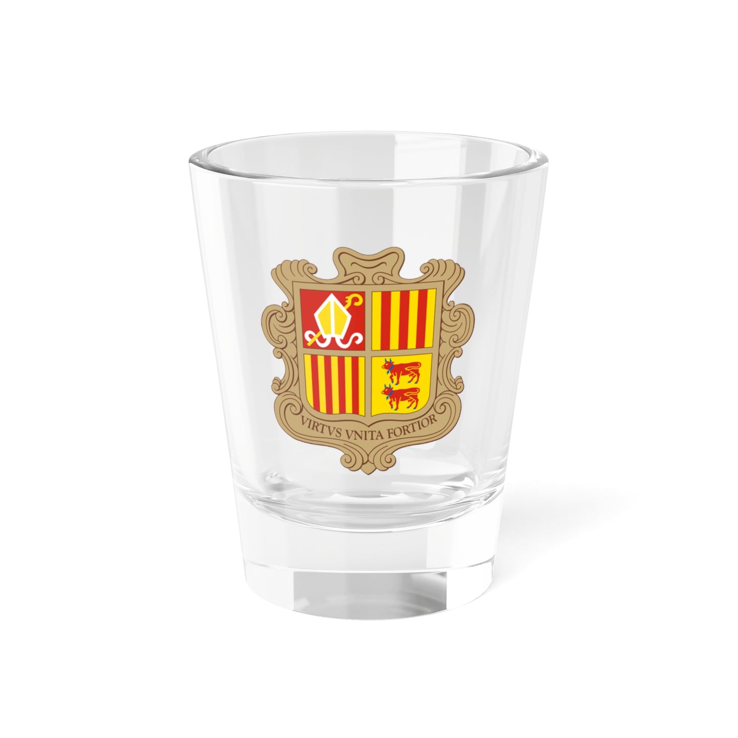 Coat of arms of Andorra - Shot Glass 1.5oz