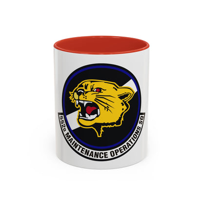 552nd Maintenance Operations Squadron (U.S. Air Force) Accent Coffee Mug