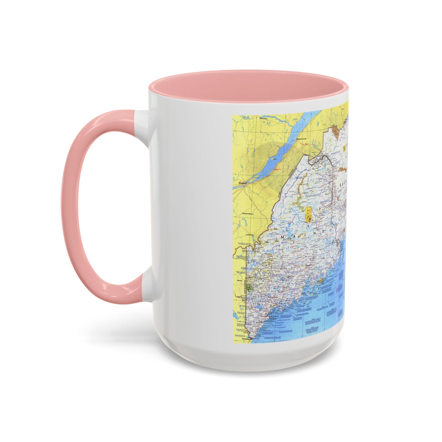 Canada - Maine, with the Maritime Provinces 1 (1975) (Map) Accent Coffee Mug