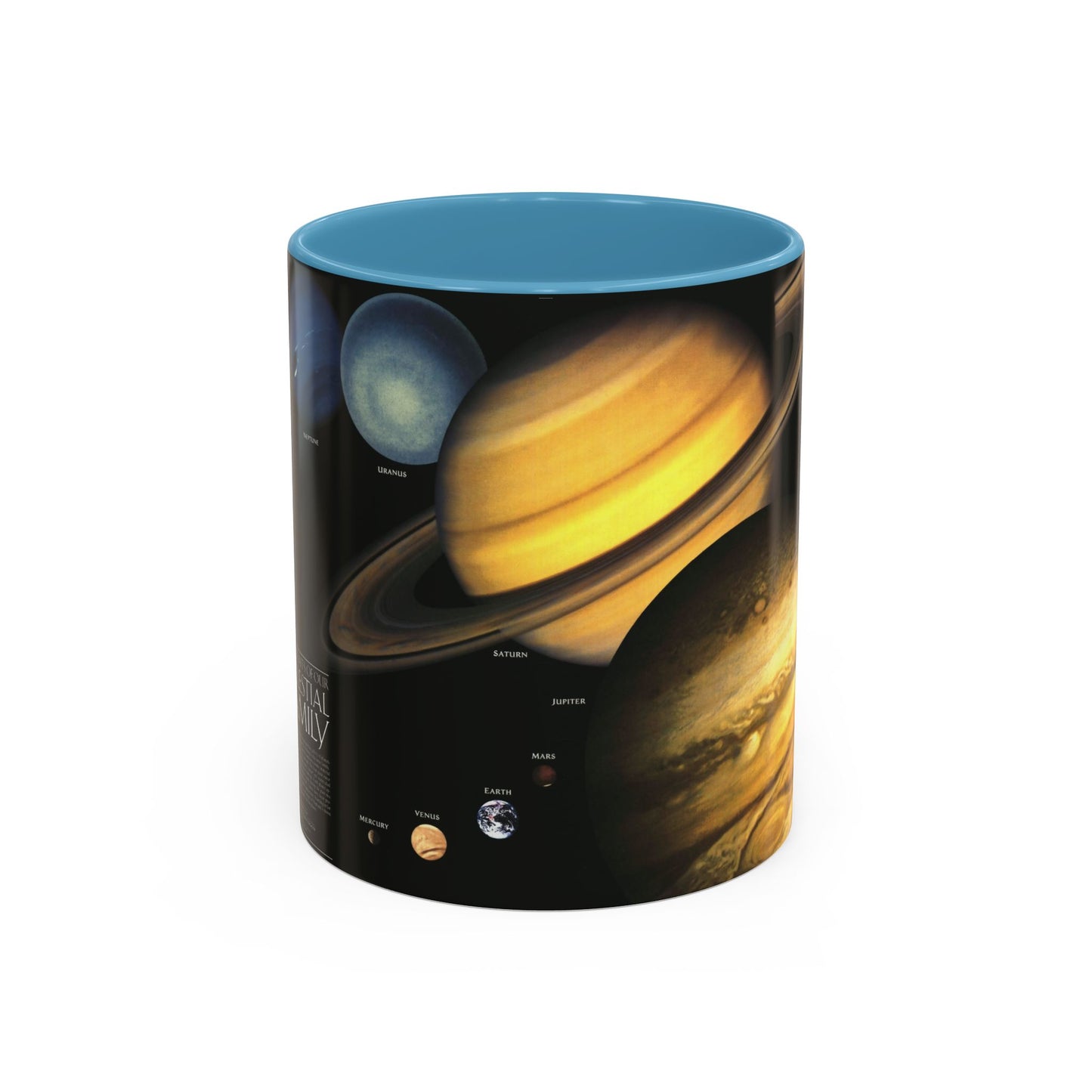 Space - The Solar System - Our Celestial Family (1990) (Map) Accent Coffee Mug