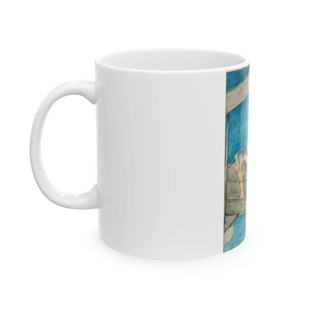 Cupid in Flight - White Coffee Mug-Go Mug Yourself