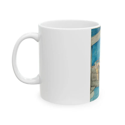 Cupid in Flight - White Coffee Mug-Go Mug Yourself