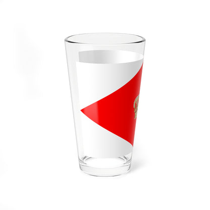 Army Rank Flag of Denmark - King (Denmark) Pint Glass 16oz