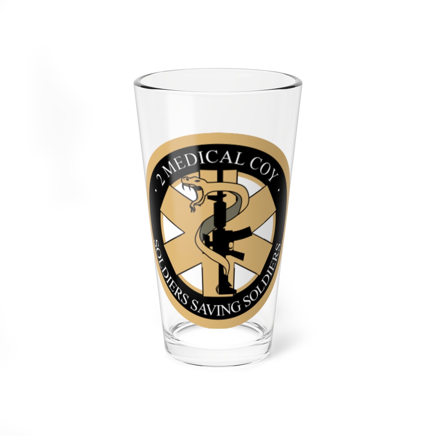 Emblem for the 2-I-TRR (Denmark) (Coat of Arms) Pint Glass 16oz