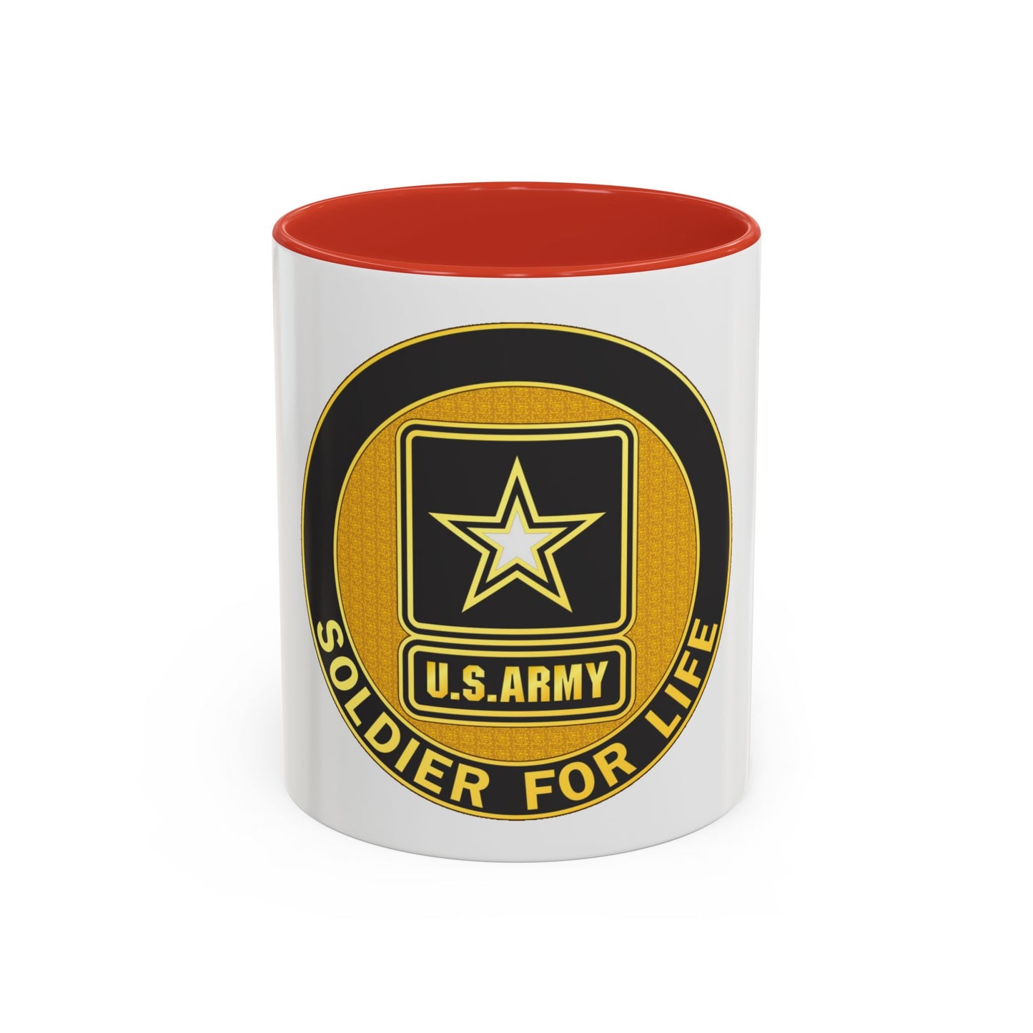 Soldier for Life Lapel Button (U.S. Army) Accent Coffee Mug