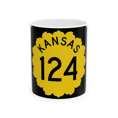 K-124 1962 (Kansas) (Road Sign) White Coffee Mug