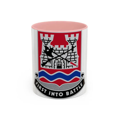 898 Engineer Battalion (U.S. Army) Accent Coffee Mug-11oz-Pink-Go Mug Yourself